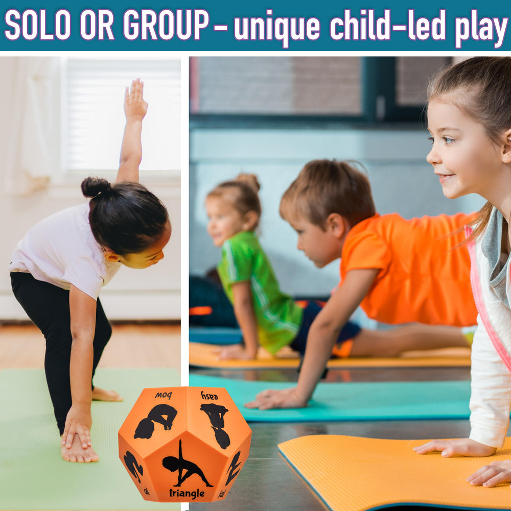 Covelico Yoga Dice orange color stands out for quick pose selection.