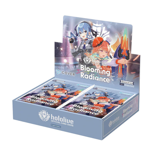 Cover Corporation Blooming Radiance booster box front view for deck-building excitement.