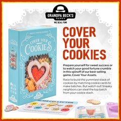 Cover Your Cookies stack of cookies demonstrates escalating scores during play.