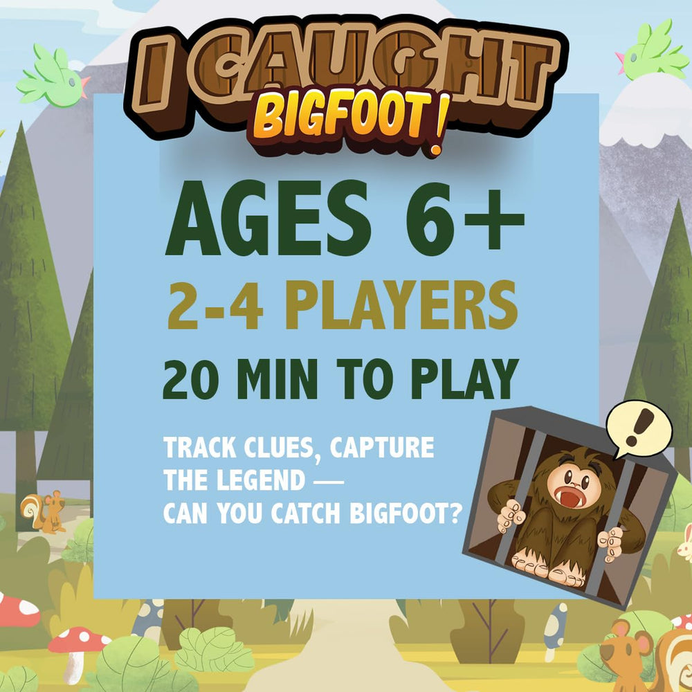 Covered Wagon Games I Caught Bigfoot board smooth surface for quick rounds.