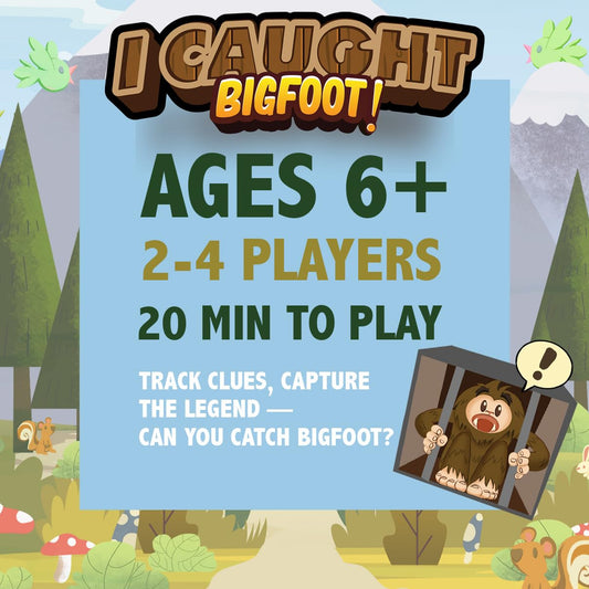 Covered Wagon Games I Caught Bigfoot board smooth surface for quick rounds.