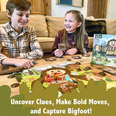 Covered Wagon Games I Caught Bigfoot wooden pieces durable components for lively play.