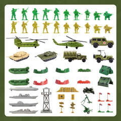 Covsen Army Men battle setup encourages cooperative play and planning.