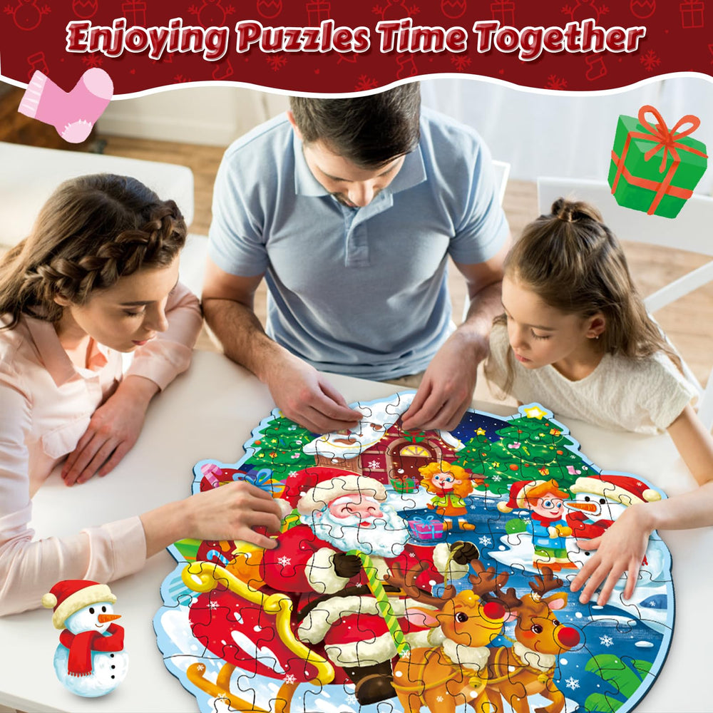 Covsen blue cardboard puzzle offers sturdy, safe handling for little hands.