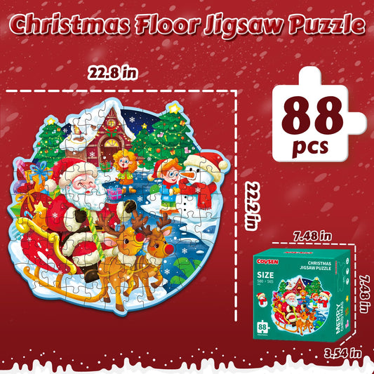 Covsen Christmas snowman puzzle image supports cooperative play and color perception.