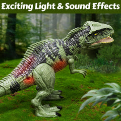 Lifelike roar and movement enhance storytelling and role play
