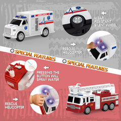 COVTOY ambulance with lights and siren for rescue scenarios