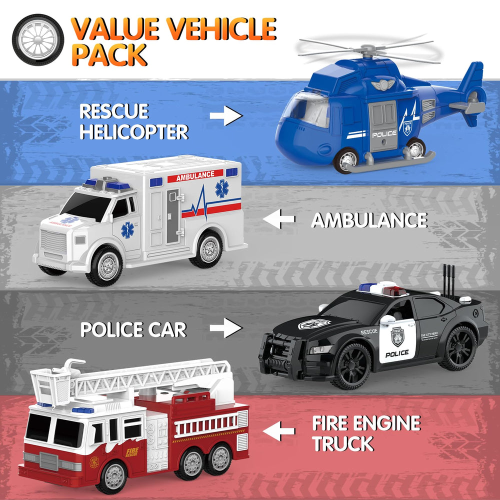 COVTOY fire truck with ladder and water spray for action play