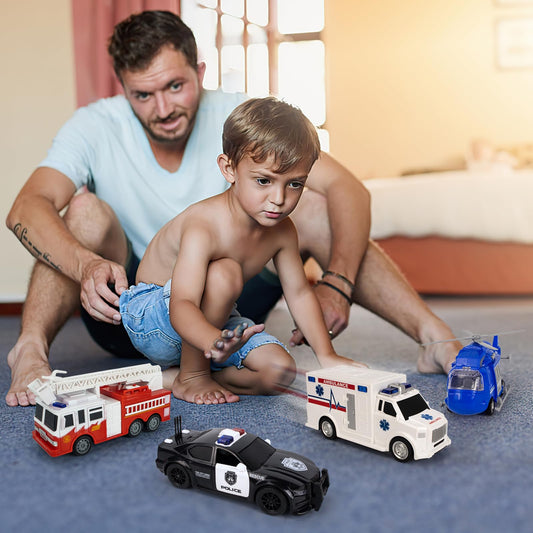 COVTOY police helicopter with lights for aerial emergency play