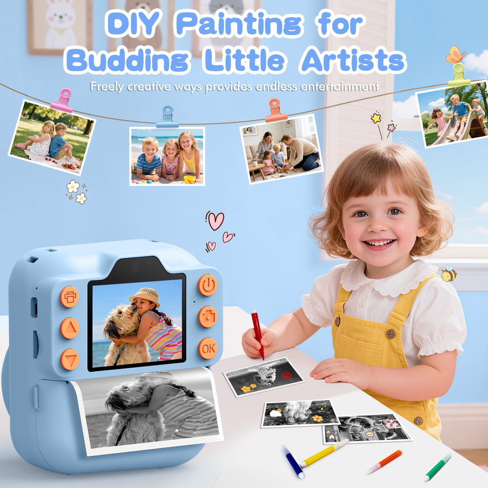 Coxlame Instant Print Camera kit included with 64GB SD Card and accessories