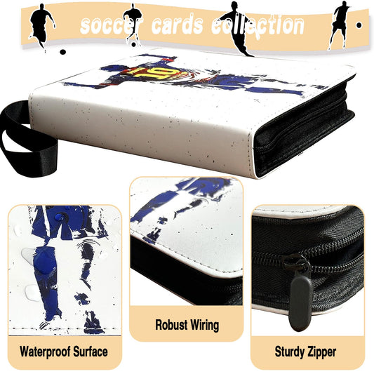 COYORO Soccer Card Binder side-loading pocket offers secure card retention during transport.