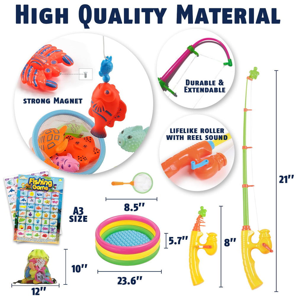 CozyBomB colorful fish collection with magnets for imaginative play