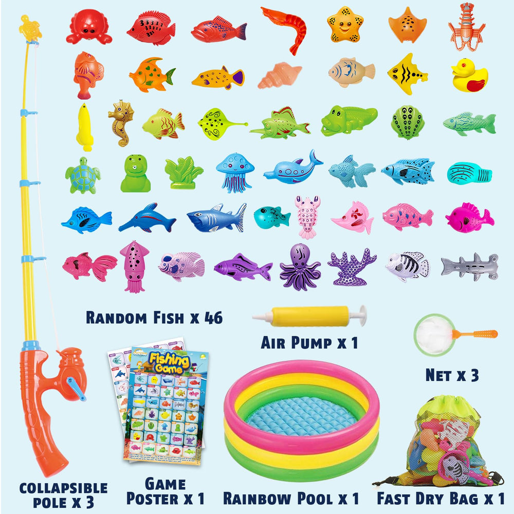 CozyBomB high-quality fishing poles with magnets for durable play