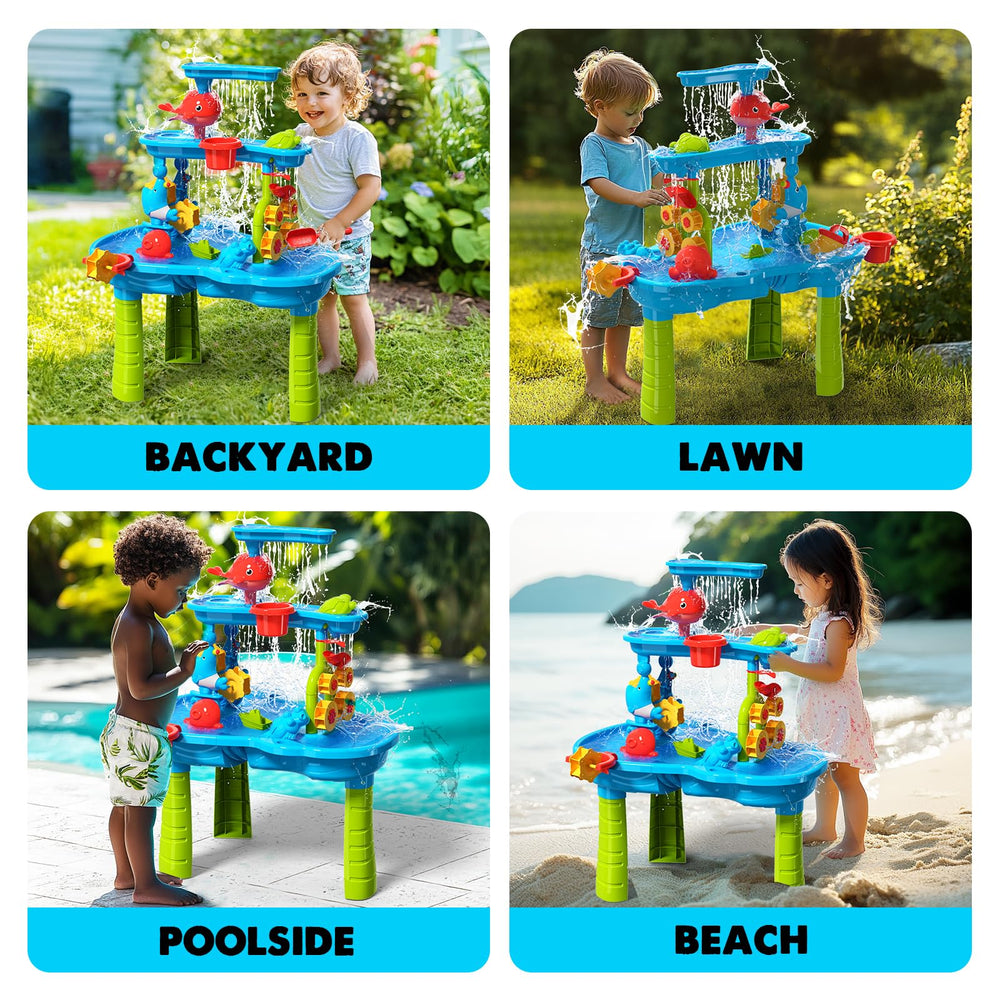 CozyBomB interactive water wheel demonstrates cause-and-effect during play.