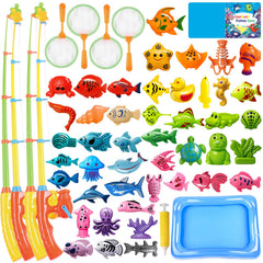 CozyBomB magnetic fishing toys set with bright fish pieces for interactive play