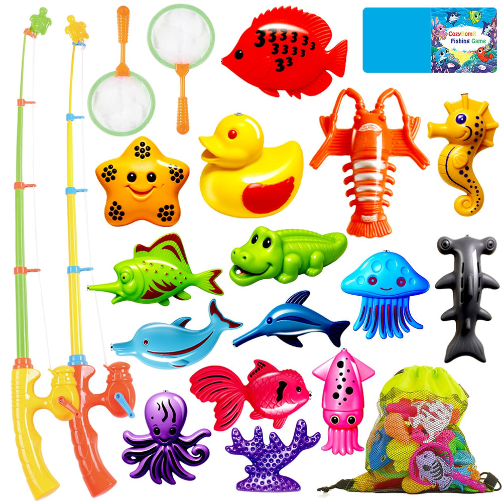CozyBomB magnetic fishing toys water table for kids, ideal for ocean-themed learning.