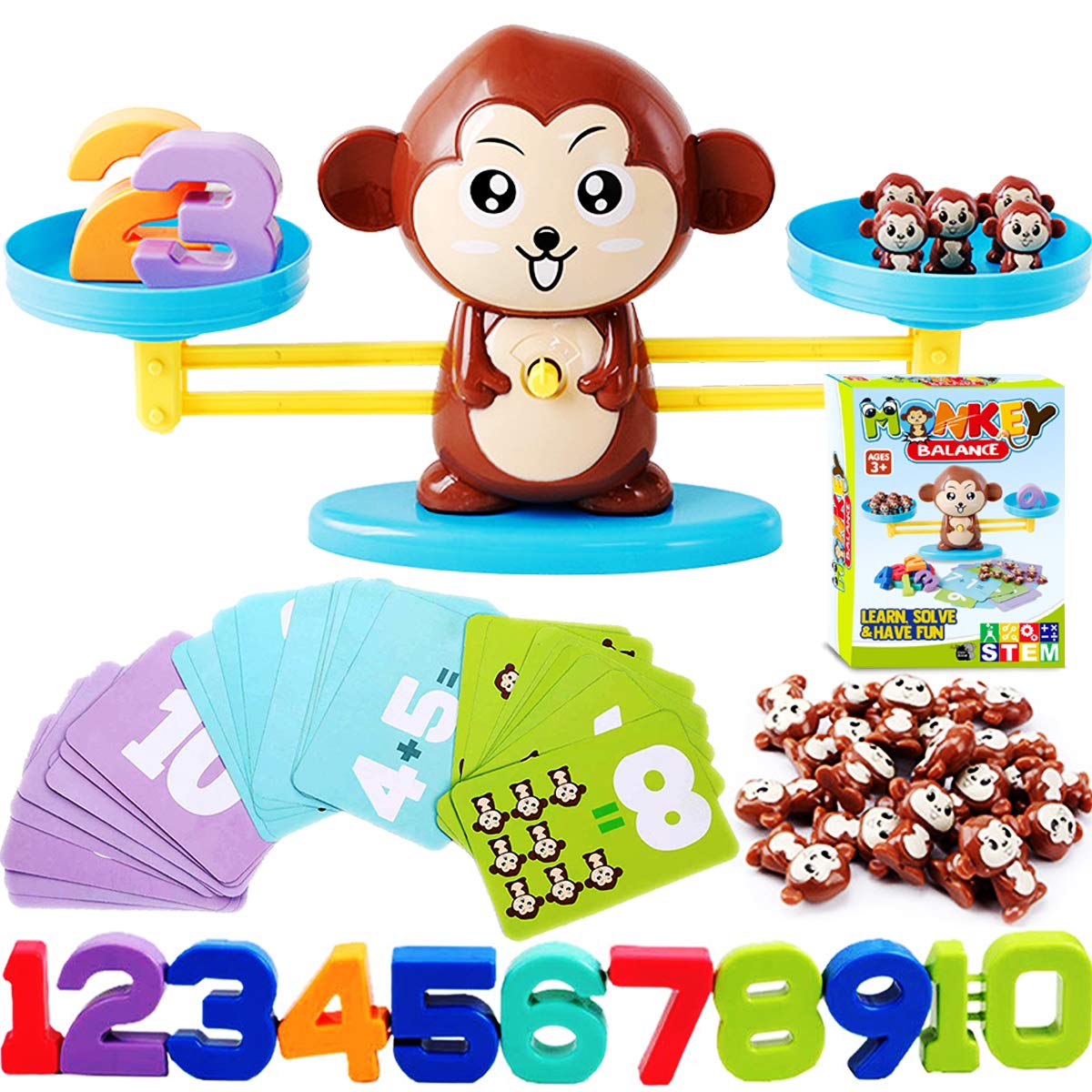 CozyBomB Monkey Scale base for stable counting play and math exploration.