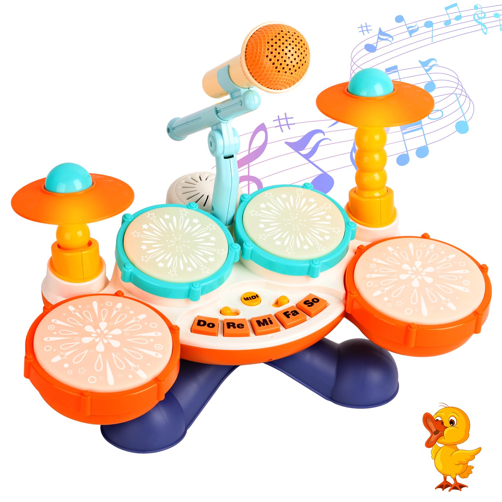Cozybuy baby drum set with anti-slip base for stable, safe floor play.