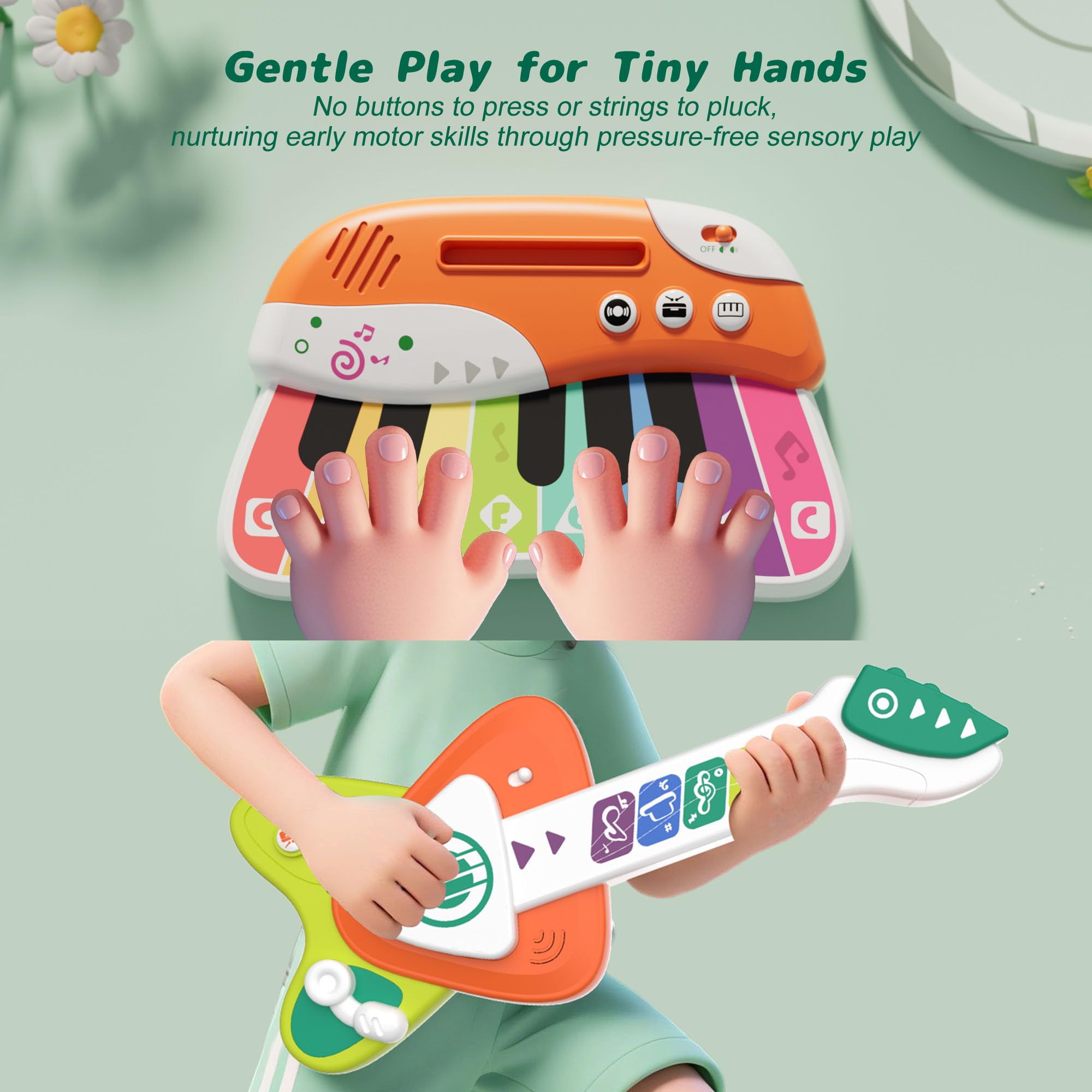 Cozybuy colorful-12-color-learning-toy supports color recognition during music time.