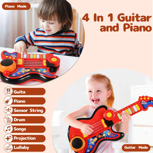Cozybuy Kid Guitar lights with crystal column for engaging playtime