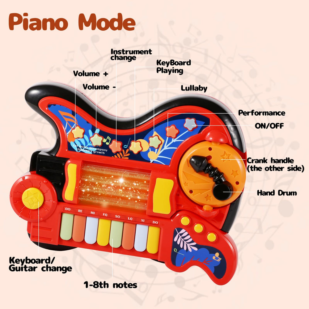 Cozybuy Kid Guitar piano mode teaches rhythm with friendly sounds