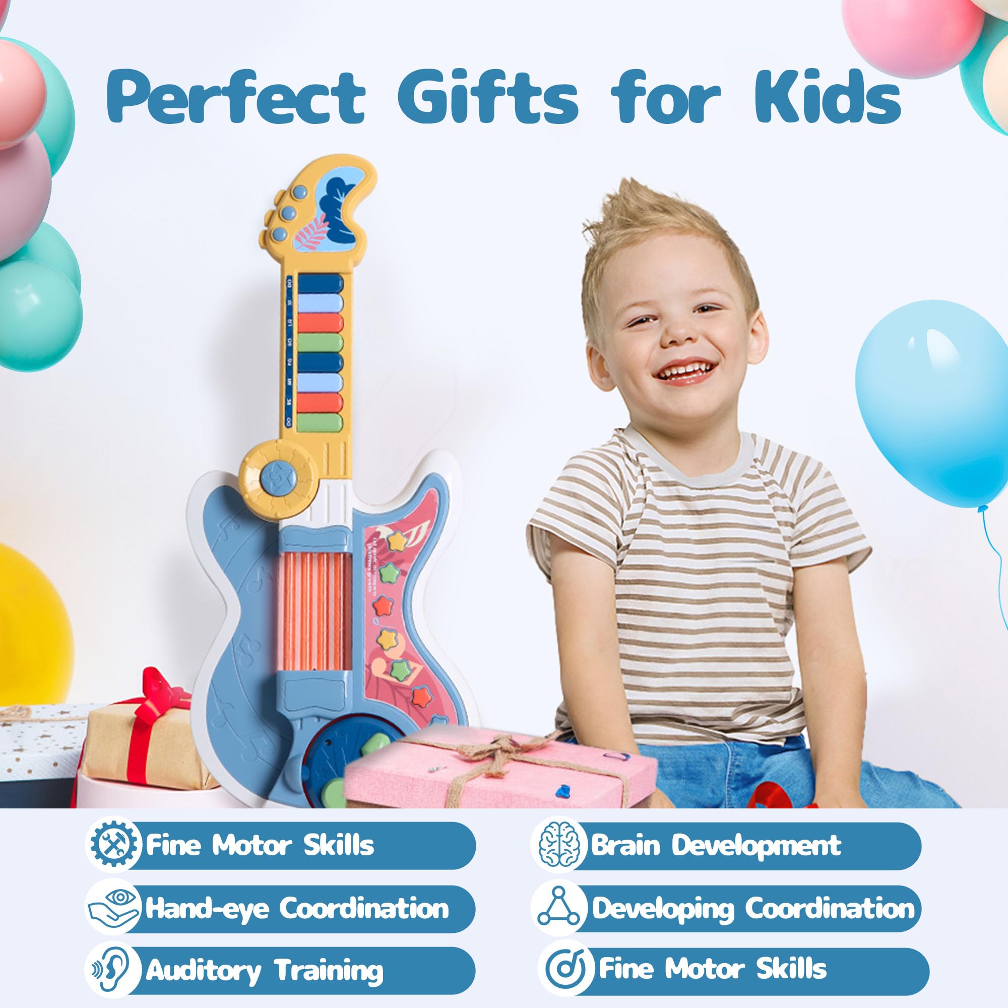Cozybuy Toddlers Guitar parent-child play promotes bonding through music