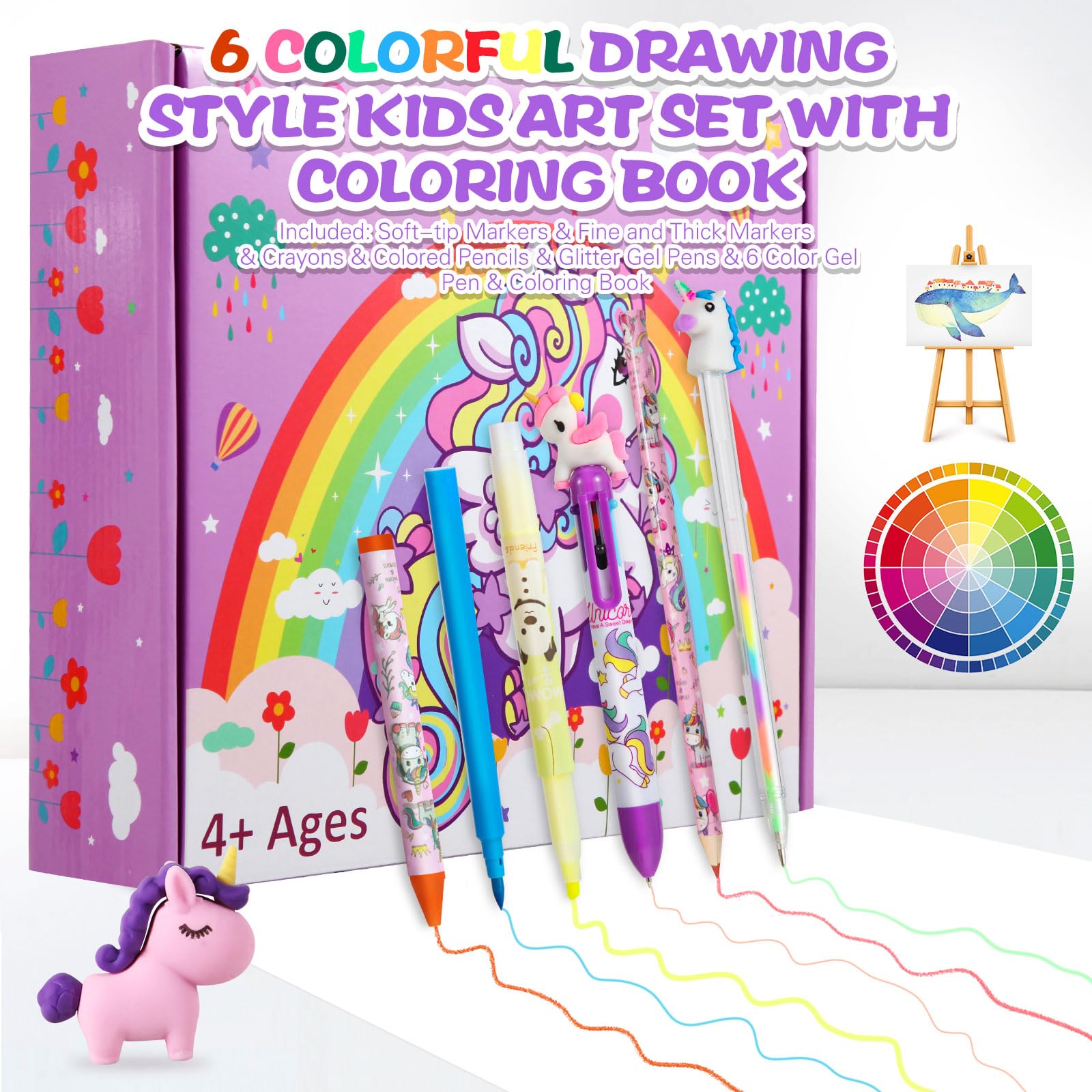 CozyJoyz unicorn pencil case durable and portable, keeps tools organized.