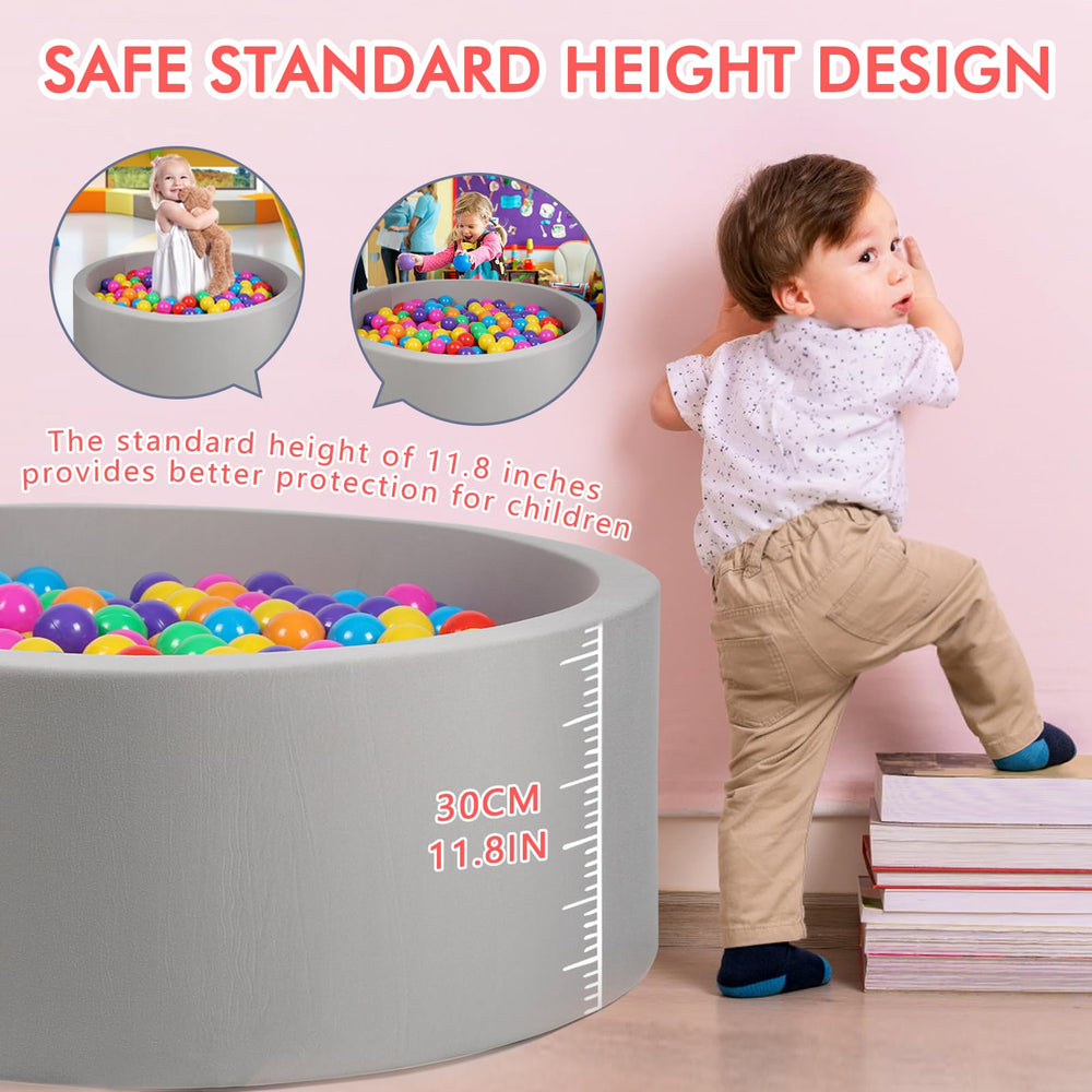 COZYTRAUM foam-bottom ball pit offers comfortable cushioning during indoor or outdoor play.