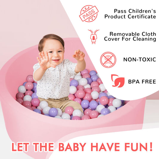 COZYTRAUM ball pit pink highlighting soft velvet material for comfort