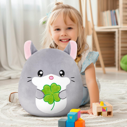 CozyWorld chinchilla pillow ultrasoft grey fabric inviting cozy cuddling.
