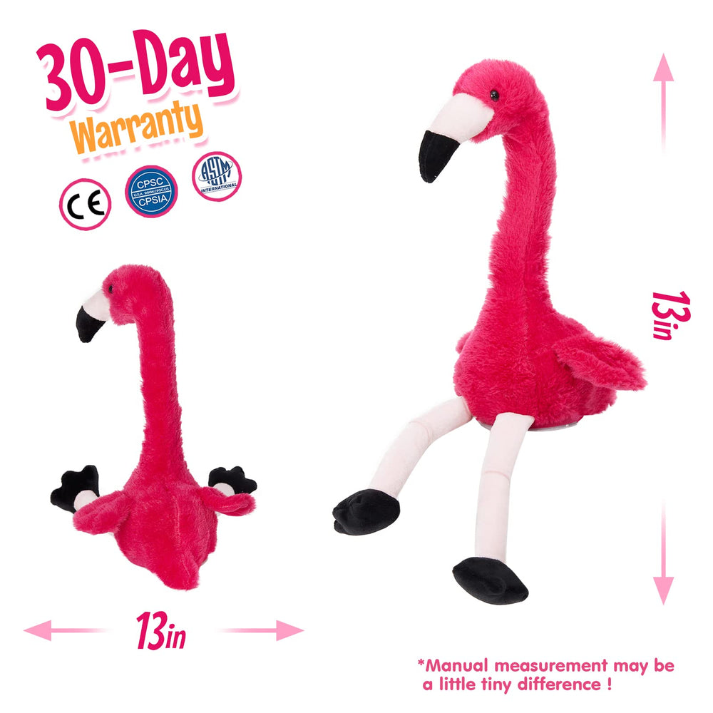 CozyWorld flamingo toy packaged as a ready-to-gift present.
