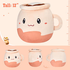 CozyWorld plush mug handle close-up showing easy hugging and portability