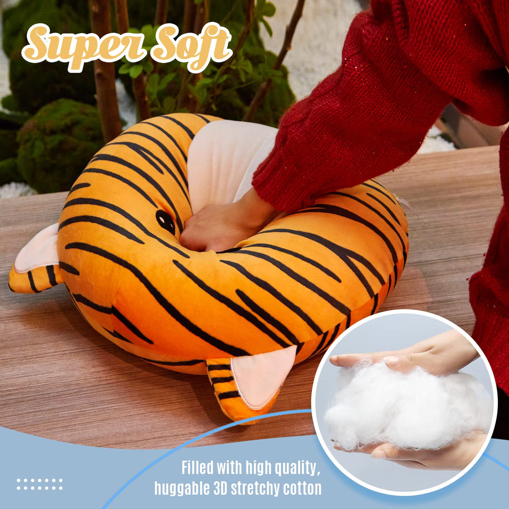 CozyWorld tiger plush snuggle: ideal bedtime buddy for kids.