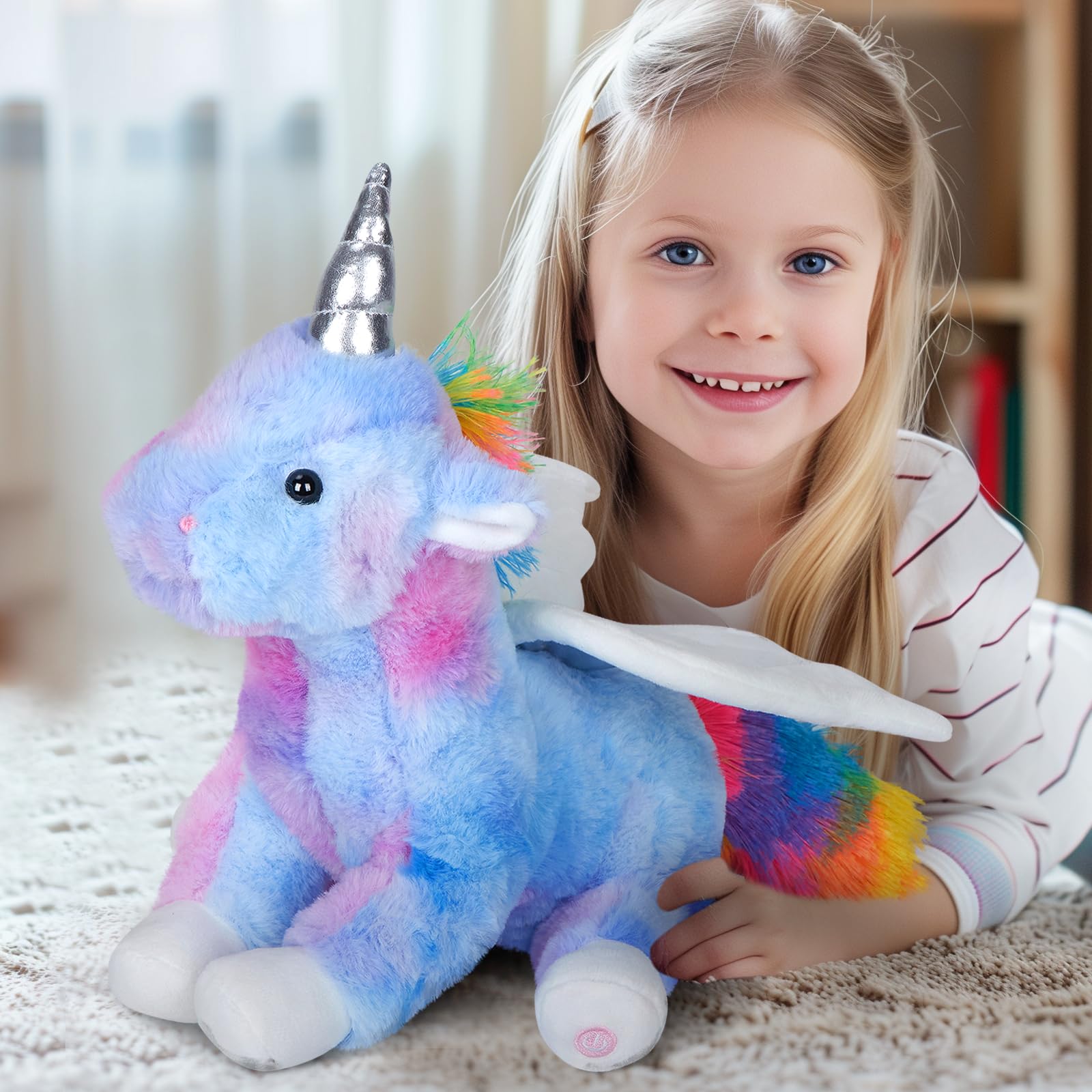 CozyWorld unicorn battery compartment offers easy-access power for caregivers.