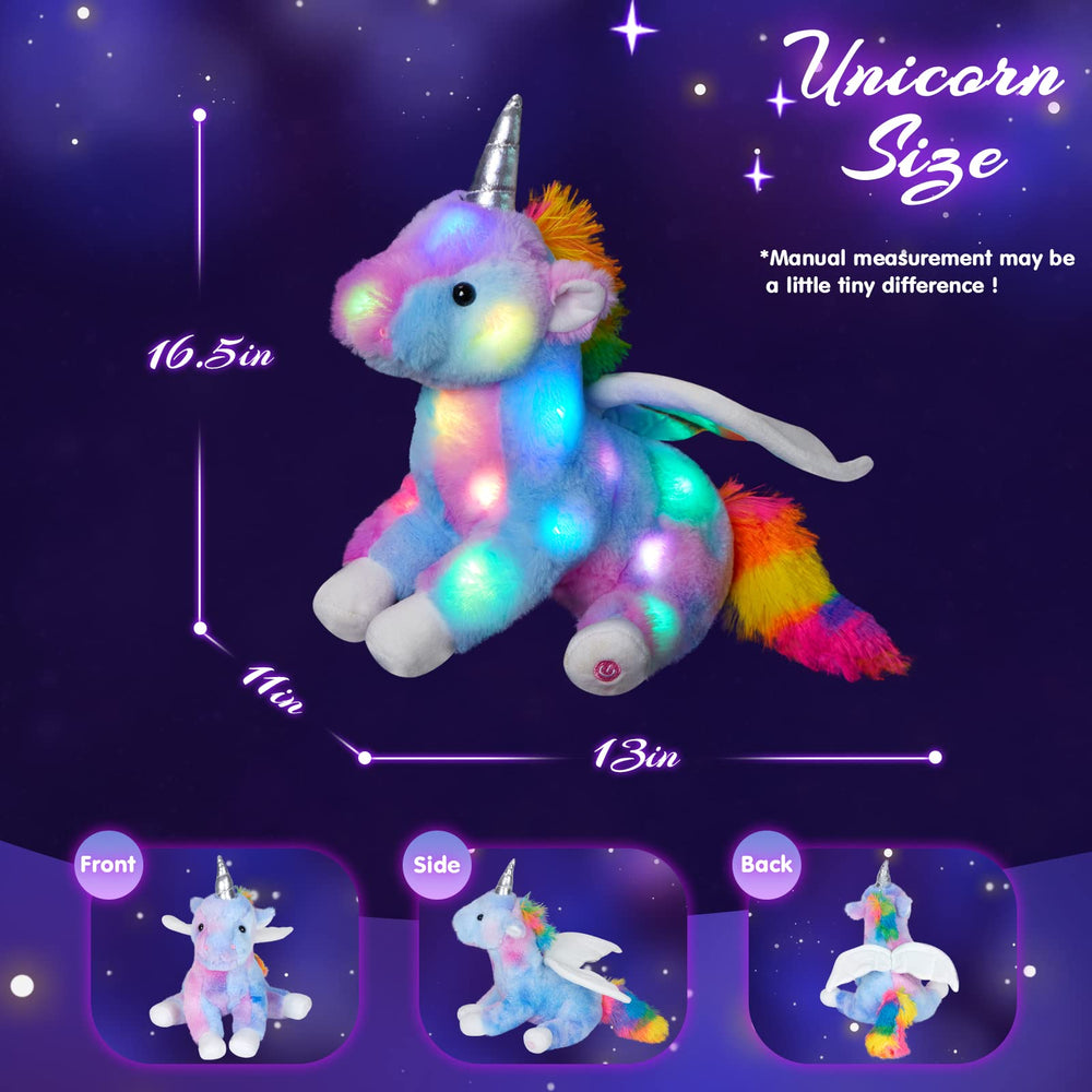 CozyWorld unicorn led lighting off demonstrates safe, battery-operated decor.