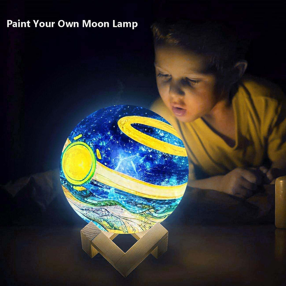 CPLA Decorative Moon Lamp illuminating a kid’s bedroom with soft multicolor glow.