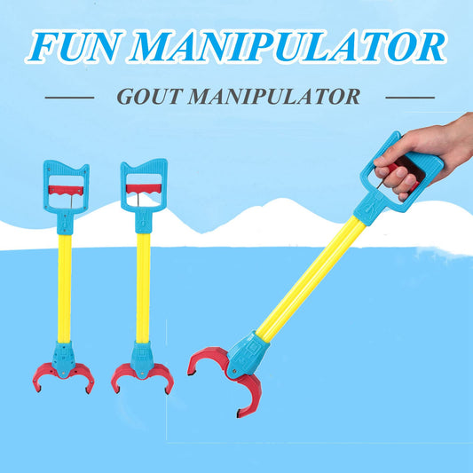 CPWGSM hand grabber toy close-up with click sound enhances tactile play