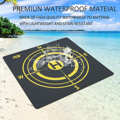 CQT Drone Landing Pad placed on sand for stable takeoff surface