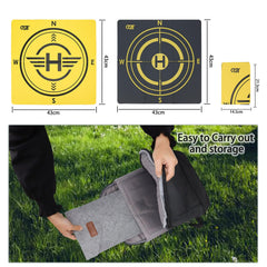 CQT Drone Landing Pad yellow-orange design for better visibility during takeoff