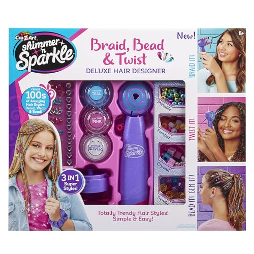 Cra-Z-Art braid tool wraps sections to create quick, colorful braids.