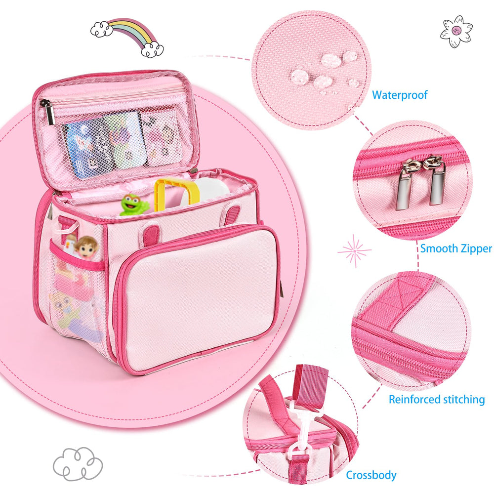 Craflakow case back pocket highlighting character and cartridge display.