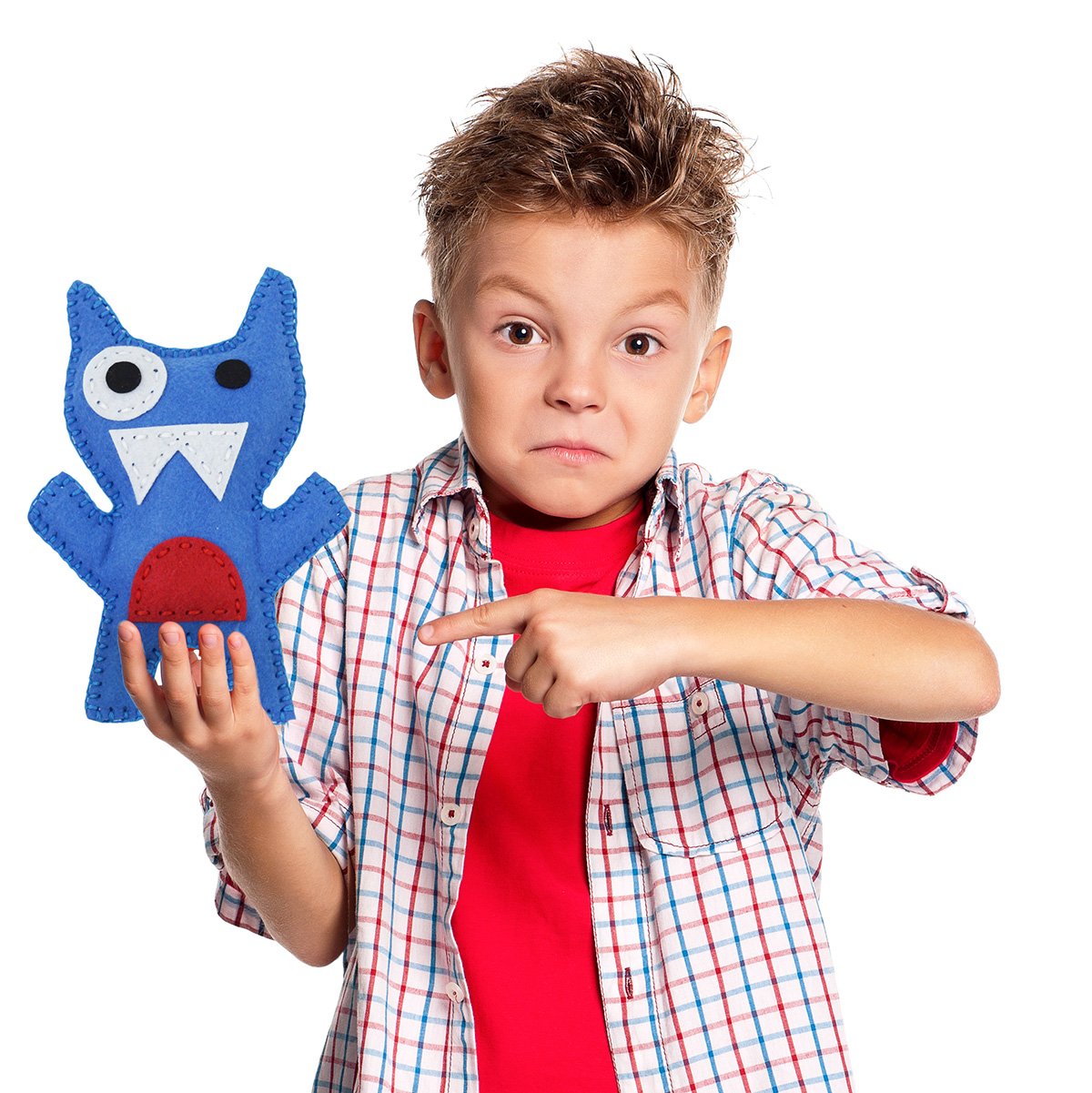 CRAFT KIT Little Monsters pin cushion and pins support tidy sewing.
