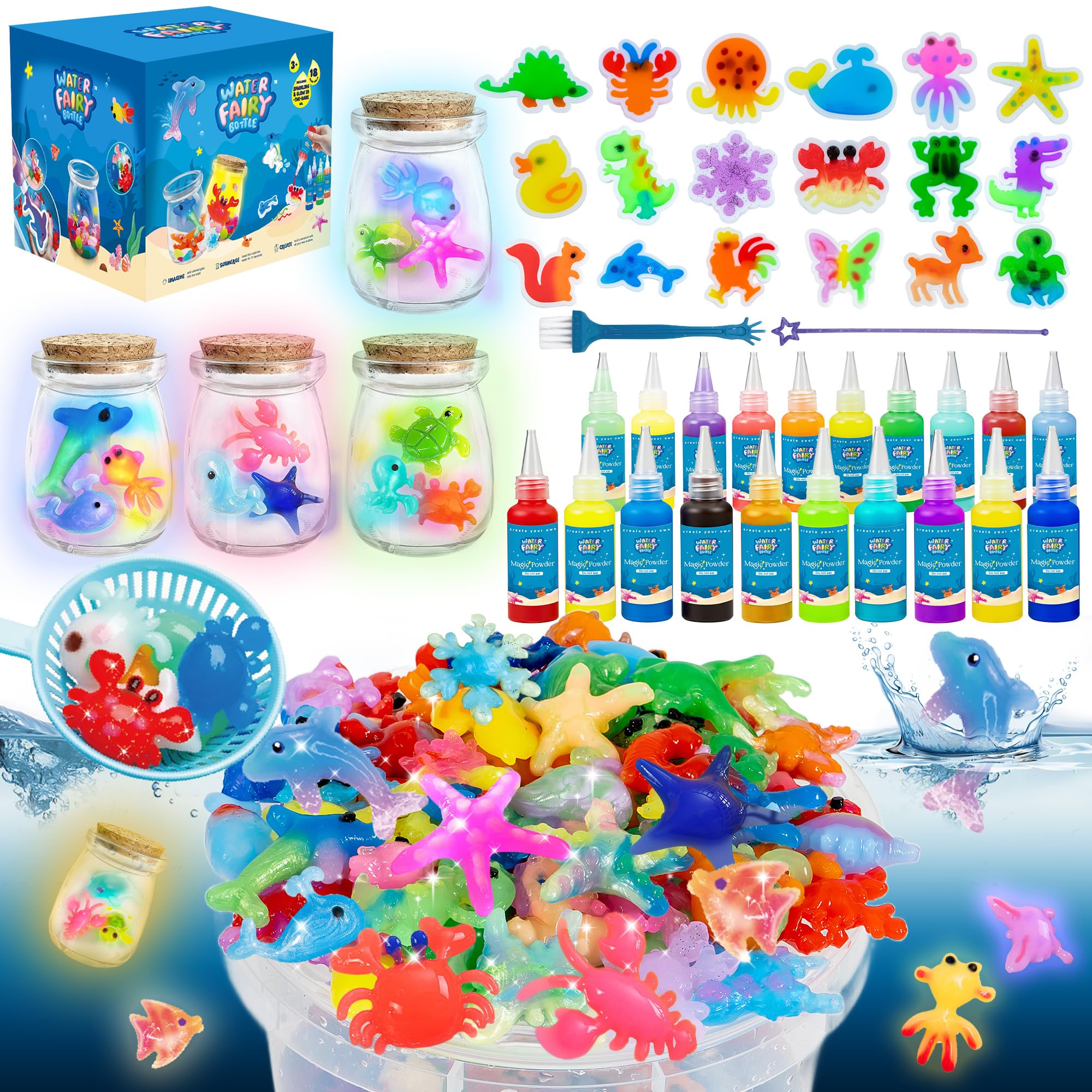 Craft Spot water fairy kit molds help kids shape durable underwater creatures.