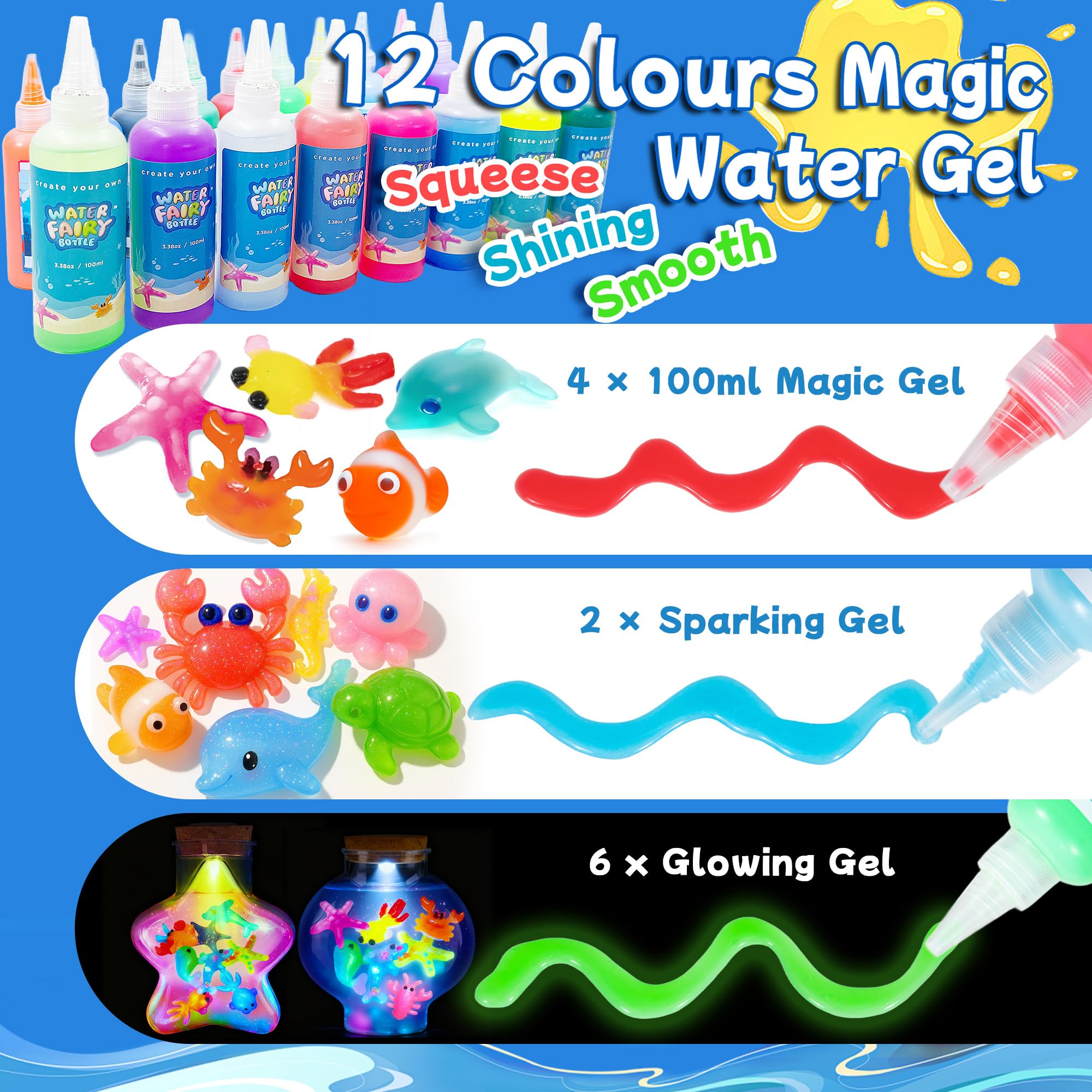Craft Spot 60ml glow gels for luminous night-time crafts