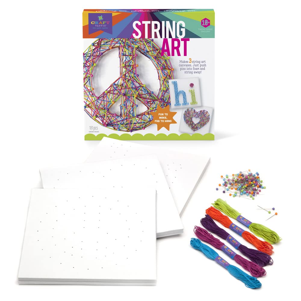 Craft-tastic heart canvas ideal for collaborative string art projects.