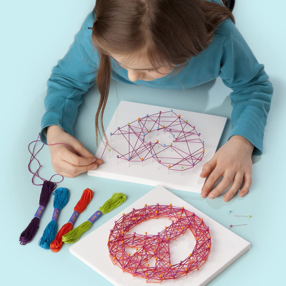 Craft-tastic hi canvas invites personalized messages with vibrant thread.