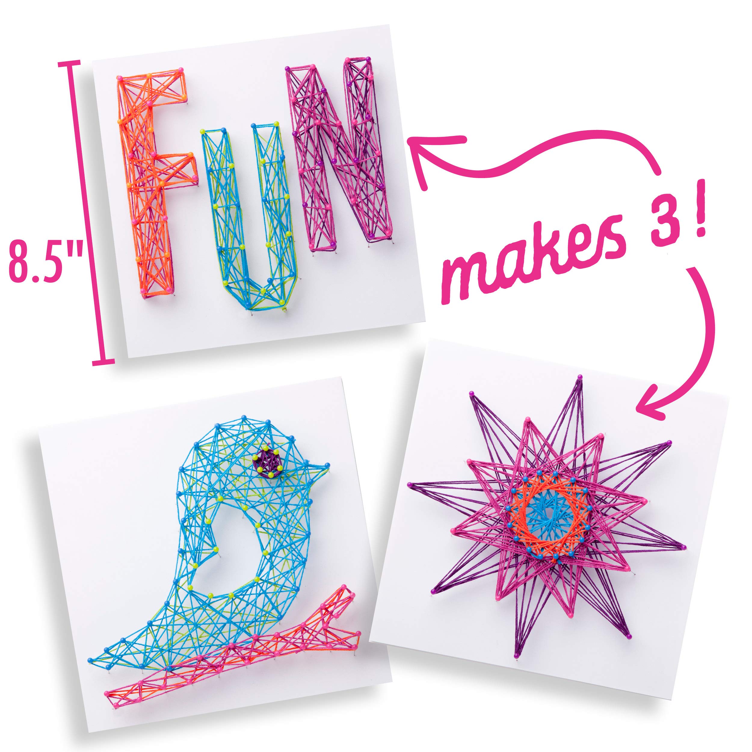 Craft-tastic Fun canvas string art encourages personal designs and pride.