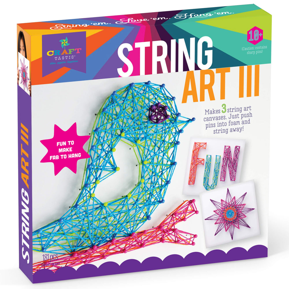 Craft-tastic Owl canvas string art for kid-friendly creativity and display.