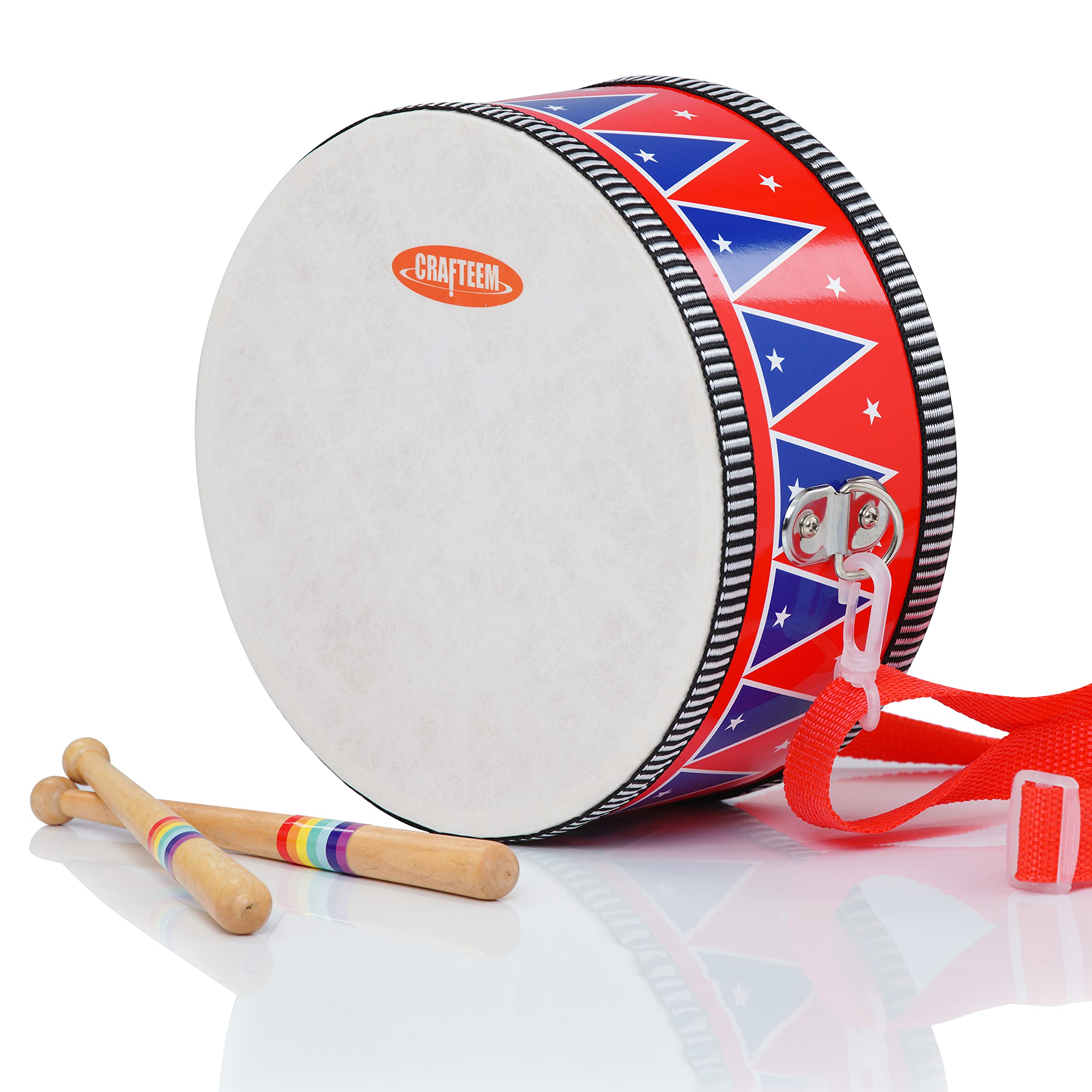 CRAFTEEM Kids drum set with wrist bells enhances sensory play and rhythm exploration.