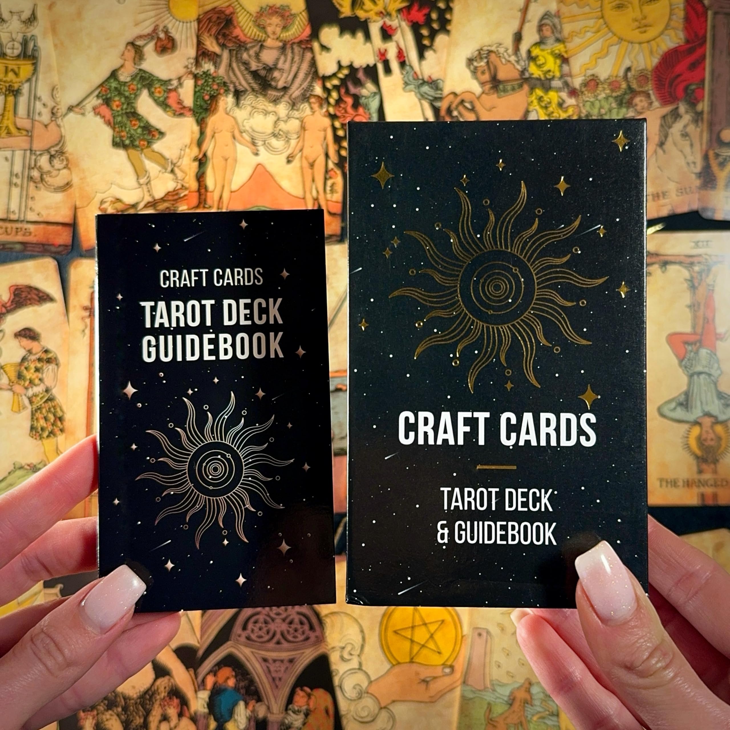 CRAFTERIAN Classic Tarot Set smooth cardstock supports easy shuffling.